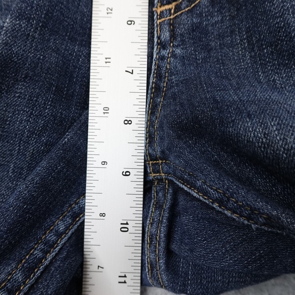 Rag Bone Dre Jeans Women's 30 (34x30) Blue Dark Wash Distressed Casual - Picture 10 of 12